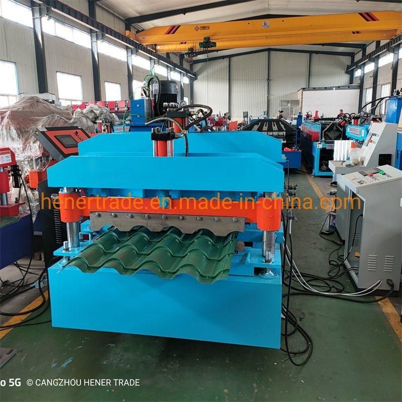 Metal Glazed Roofing Sheet Roll Forming Making Rolling Machine