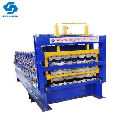 Three Layer Roof Tile Sheet Roll Forming Machine with Low Price