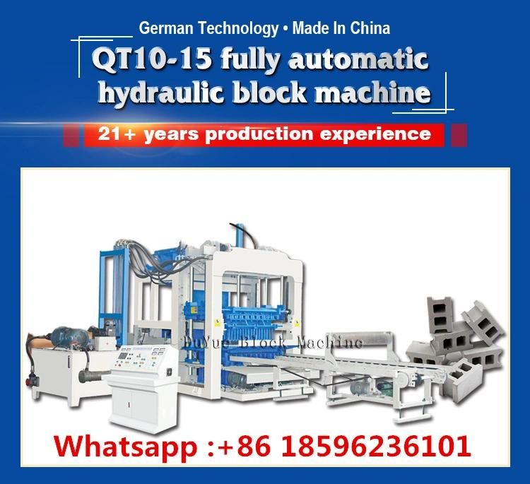 Fully Automatic Hydraulic Block Mould Machine Qt10-15 Brick Paver Machine Hollow Block Mould Machine in Africa, Bangladesh, Ethiopia