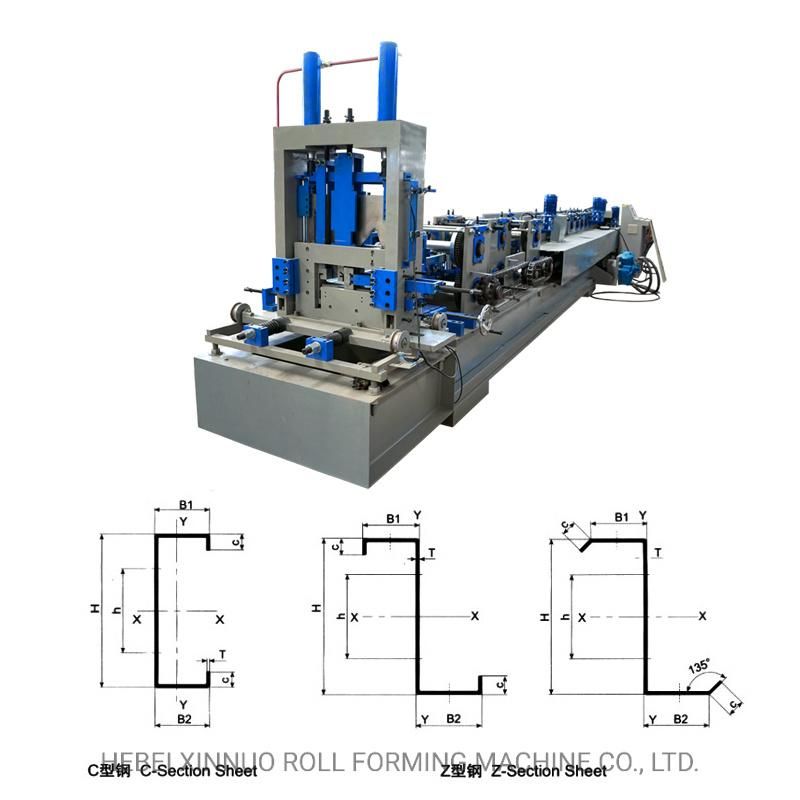 Xinnuo C&Z Purlin Automatic Cold Roll Forming Machine