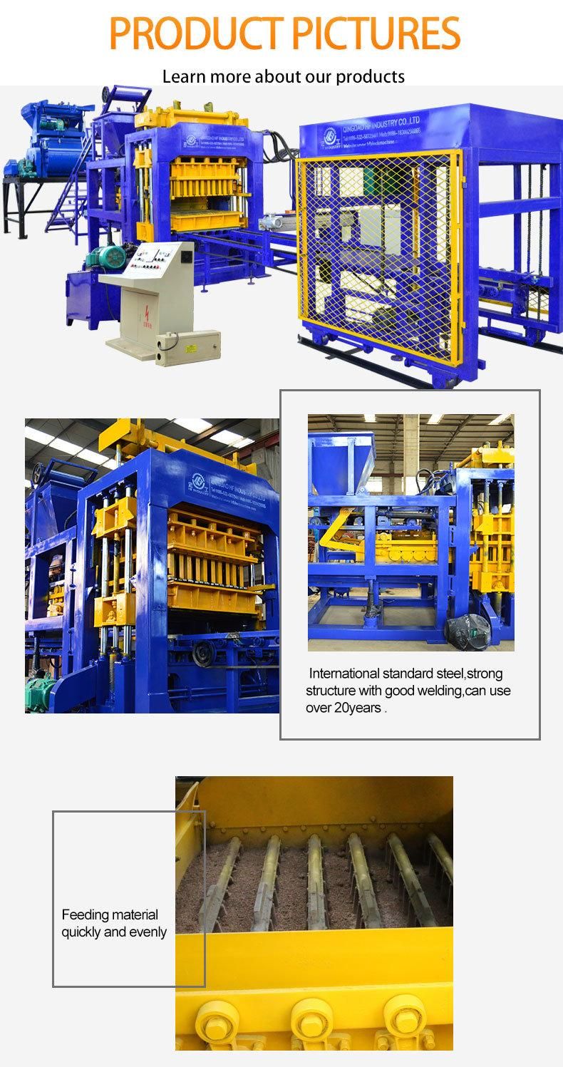 Qt12-15 Hydraulic System Automatic Cement Concrete Block Brick Making Machine