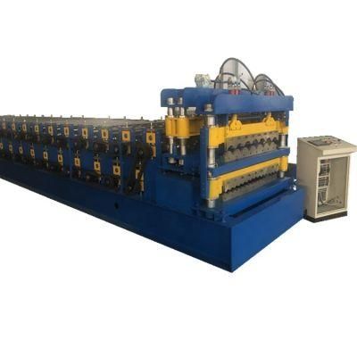 Multi-Function Trapezoidal Glazed Tile Double Layer Color Steel Roll Forming Machine for Roof Panel Price