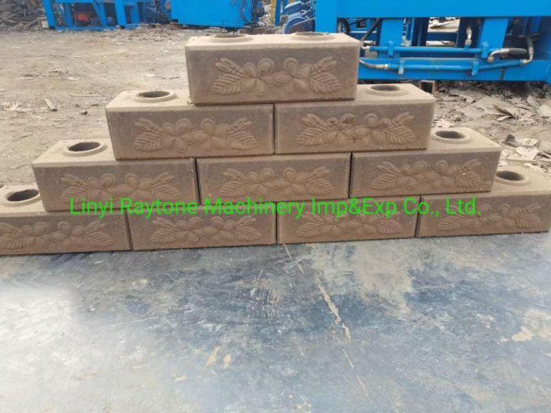 Qt4-10 Automatic Clay Brick Plant Kerb Block Making Machine