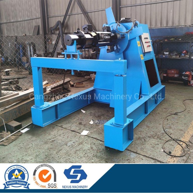 7 Ton Hydraulic Decoiler Uncoiler Machine with Coil Car Automatic Decoiling Machinery