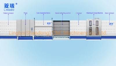 Process Line of Double Glass Machinery Hollow Glass Machine