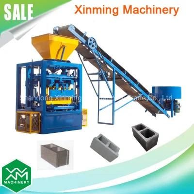 High Quality Qt4-24 Cement Block Making Machine with Concrete Mixer