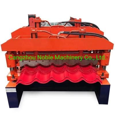 Steel Glazed Tile Metal Roofing Sheet Roll Forming Machine