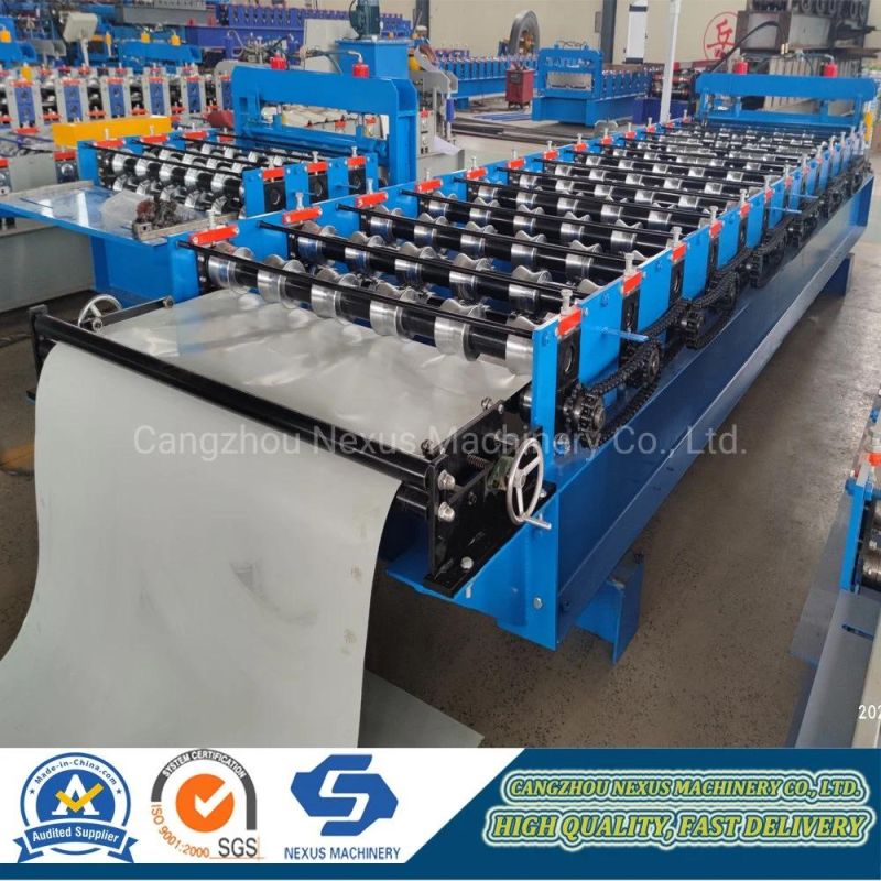 6 Ribs Sheet Roll Forming Machine Nexus Trapezoidal Roofing Sheets Making Machinery