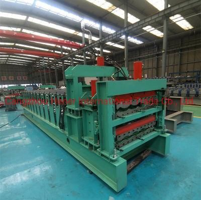 High Speed Double Layer Roofing Sheet Making Roll Forming Machine to Produce Metal Roofing and Metal Decking with Factory Price