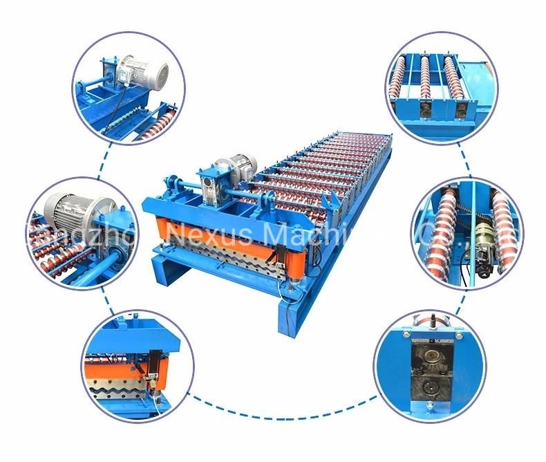 New Design Custom Automatic Metal Roofing Corrugated Tile Roof Roll Forming Machine