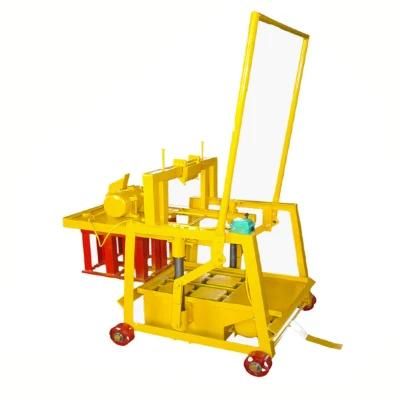 Manual Walking 2A Clay Cement Fly Ash Concrete Hollow Brick Full Block Making Machine Used in Building, Bridges, Roads