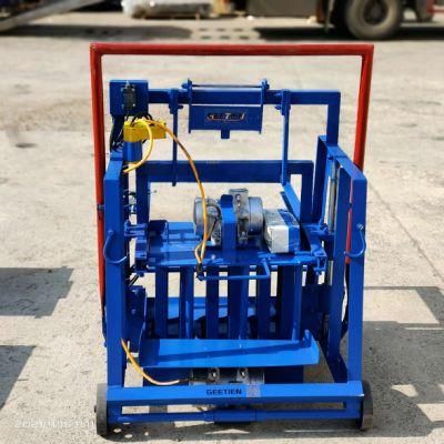 Mobile Manual Hollow Brick Block Maker Concrete Cement Brick Block Making Machine