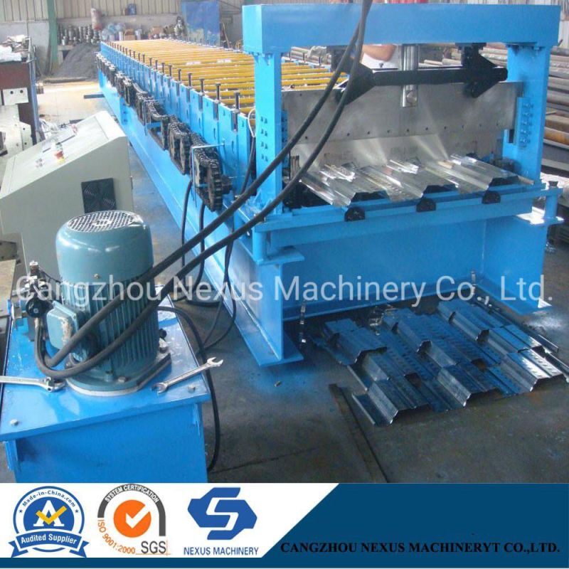 High Quality Low Cost Automatic Floor Decking Tile Panel Cutting Roll Forming Machine Manufacturer