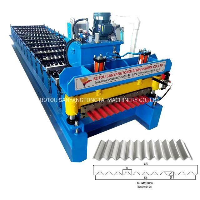 Trpezoidal Roof Sheet Wall Roof Plate Roll Forming Machine