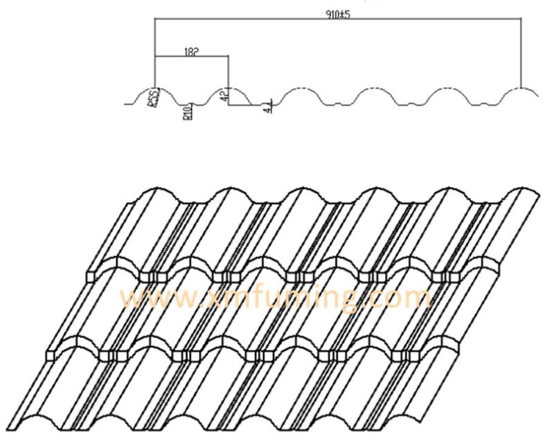 40gp Gi, PPGI, Colored Steel Fuming Container Machine Roller Forming