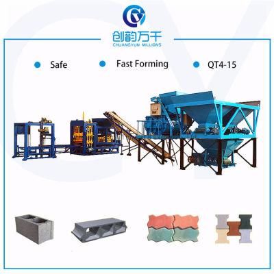 Qt4-15 Automatic Hydraulic Used Cement Paver Block Machine for Sale
