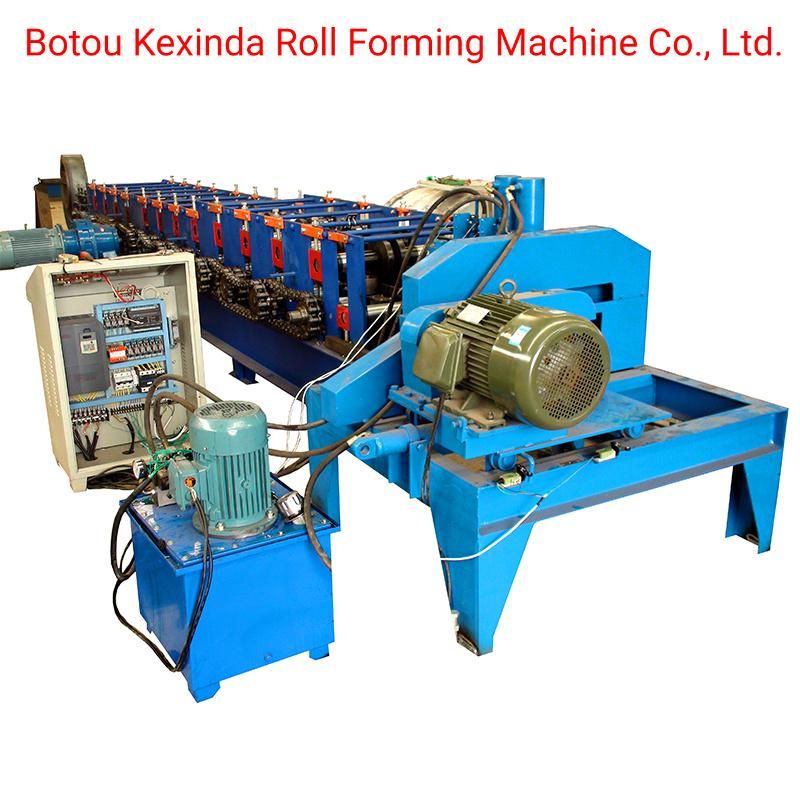 C Z Purlin Roll Forming Machine Flying Saw Cutting Steel Roofing