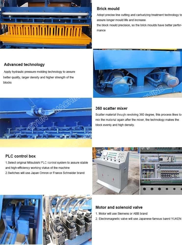 Fully Automatic Hollow Bricks Forming Paver Block Moulds Making Machinery (QT6-15)