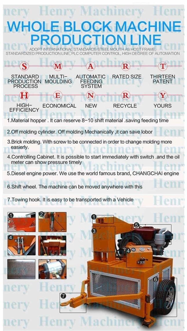Hr1-20 Moveable Hydraform Type Brick Machinery