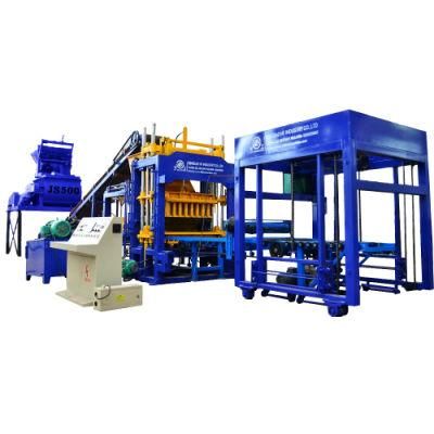 Construction Machinery Qt5-15 Fully Automatic Hydraulic Concrete Cement Interlocking Paver Curb Hollow Brick Forming Block Making Machine