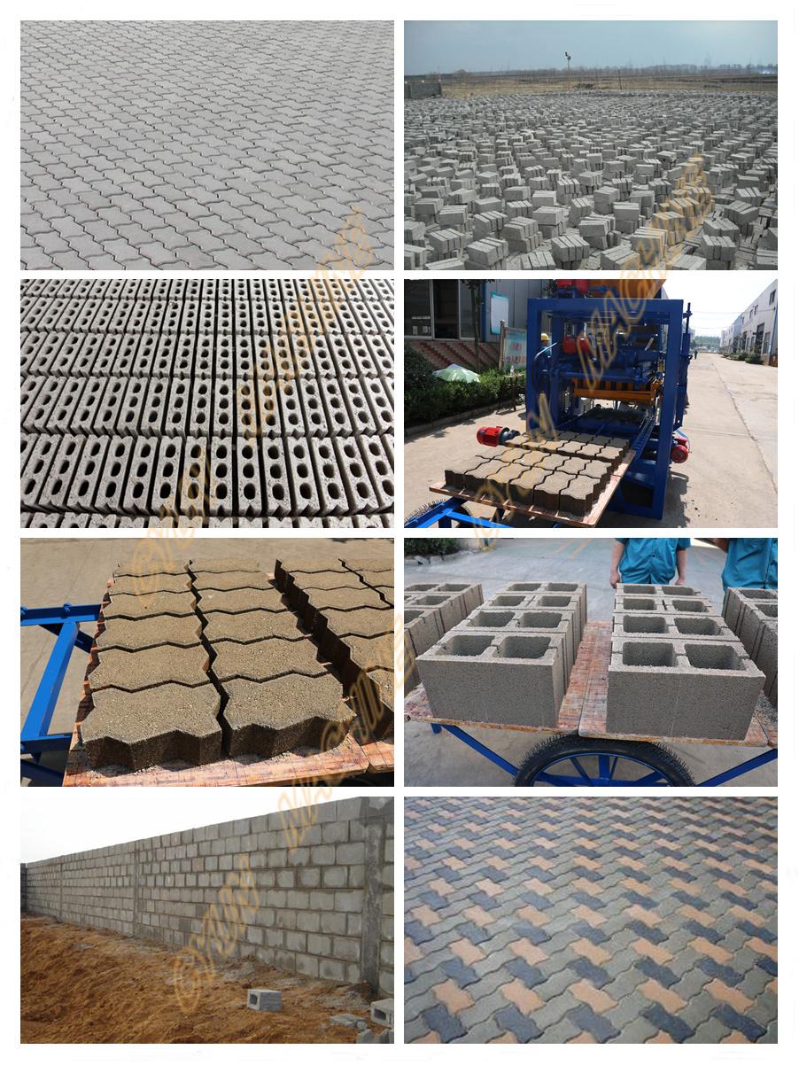 Qt4-24 Semi-Automatic Concrete Hollow Block and Solid Brick Making Machine for Sale in Nigeria
