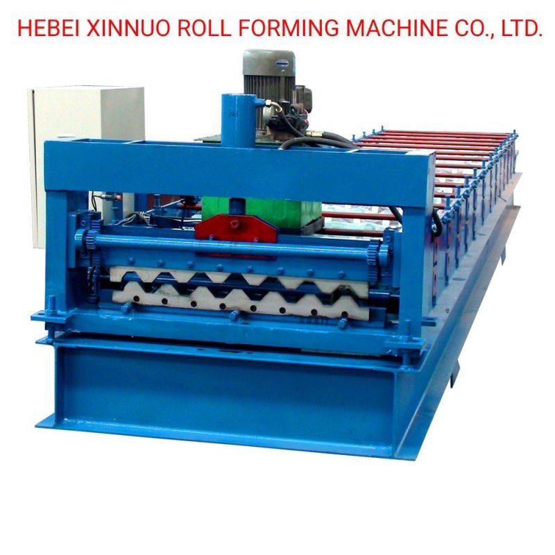 750 Full Automatic Galvalume Sheet Roll Forming Machine Iron Roof Tile Making Equipment