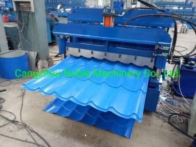Colored Steel Glazed Roofing Tile Roof Roll Forming Machine