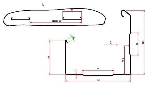 Roll Forming Machine for Yx112-113 Gutter Profile