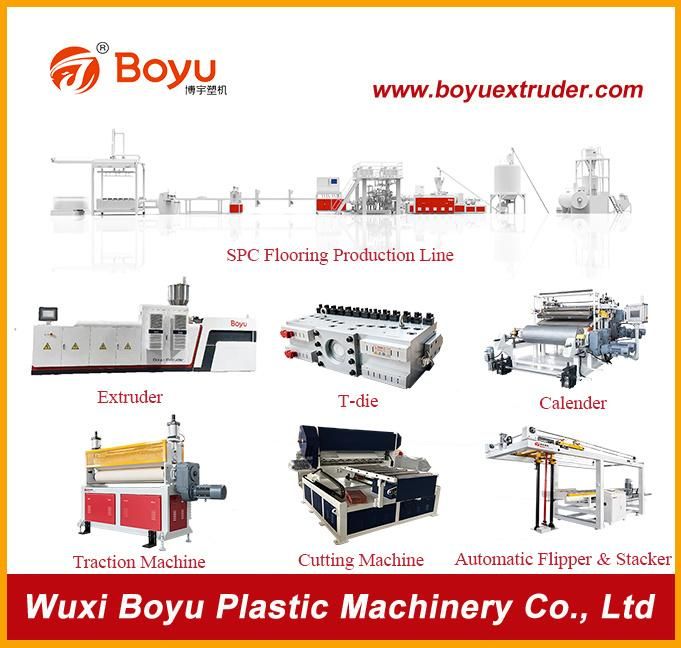 Plastic Spc PVC WPC Lvt Vinyl Flooring Tile Sheet Planks Board Production Extrusion Line Making Machine