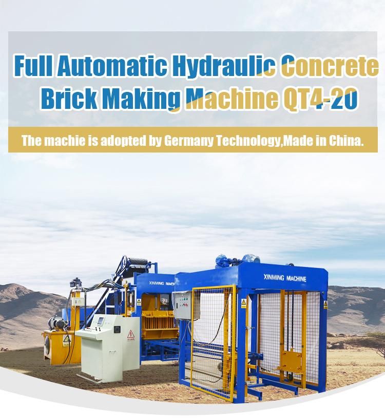 Qt4-20 Full Automatic Hydraulic Concrete Hollow Hourdis Curbstone Paver Block Automatic Brick Making Machine in Jamaica