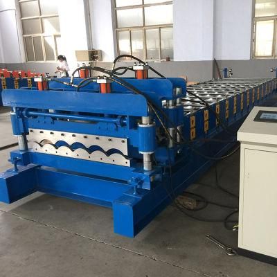 1100 Glazed Tile Pressing Step Making Machine Glazed Roofing Tile Roll Forming Machine