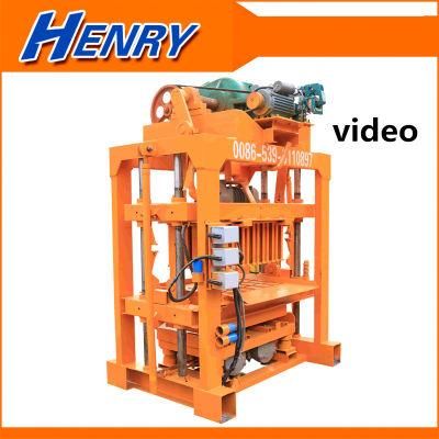 Qtj4-40 Simple Block Machine Small Concrete Hollow Block Machine Paver Machine Curbstone Machine Best Sale