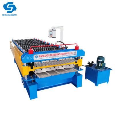 Low Cost Cold Metal PPGI Coils Trapezoidal Ibr Roofing Sheets Roof Panel Wall Sheets Double Deck Roll Forming Machine with CE ISO Certification