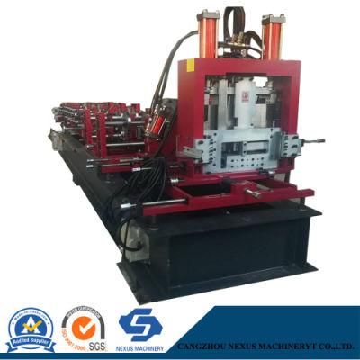 Automatic C 60-300 Purlin Roll Forming Machine Steel Channel Making Equipment