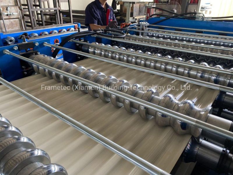 Double Layer Metal Roofing Sheets Machine Roof Tile Making Corrugated Roll Forming Machine for Metal Deck Roofing