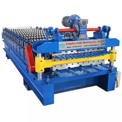 Low Cost Cold Metal PPGI Coils Trapezoidal Roofing Sheets Roof Panel Wall Sheets Double Deck Roll Forming Machine