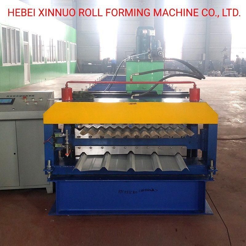 836+836 Roof Use Double Layer Corrugated Profile Steel Roofing Sheet Roll Forming Machine