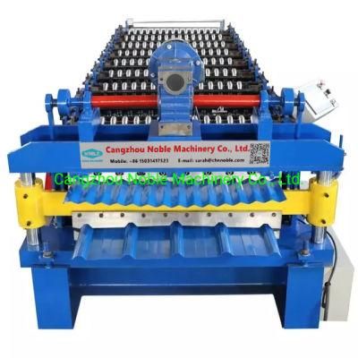Automatic Double Layer Design Profile Galvanized Metal Steel Roofing Sheet Wall Panel Cold Roll Forming Tile