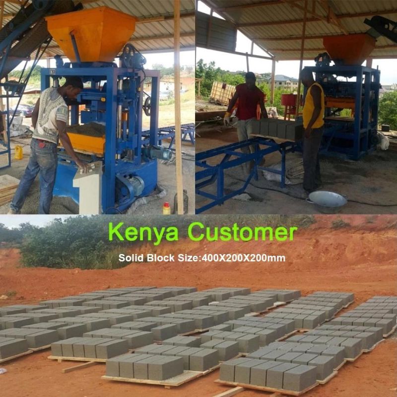 Qt4-24 Semi-Automatic Concrete Hollow Block and Solid Brick Making Machine for Sale in Nigeria
