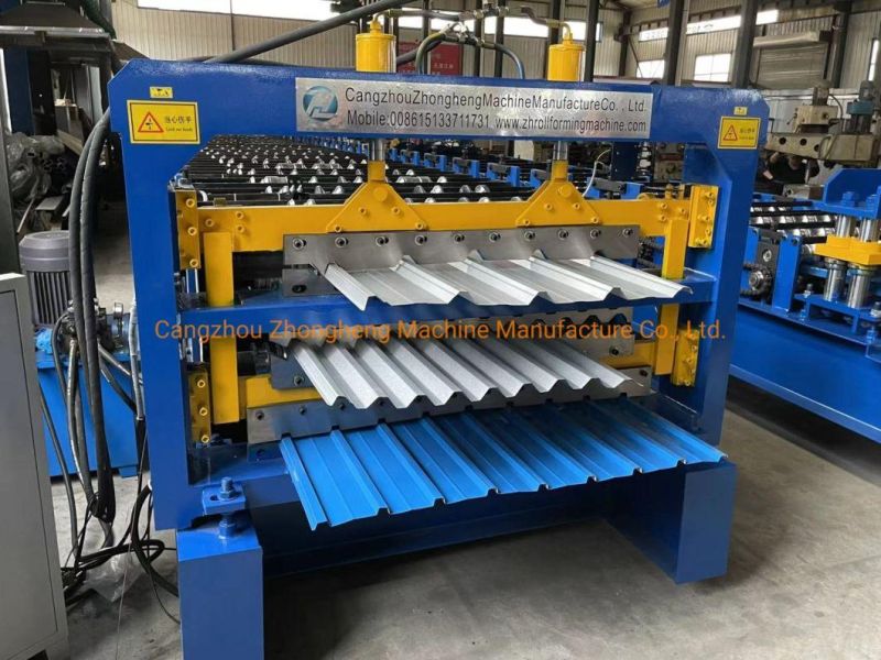 Three Layers of Different Plate Trapezoidal Glazed Roofing Panel Roofing Sheet Roll Forming Machine