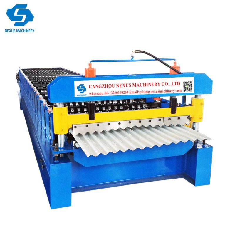 Corrugated Type and Rib Type PPGI Gi PPGL Gl Double Layers Iron Sheet Roll Forming Machine