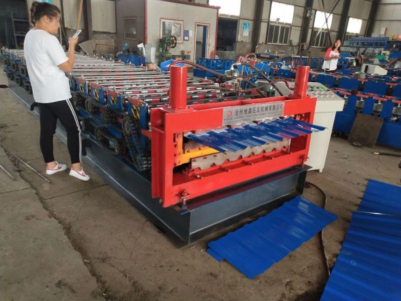 Trapezoidal Color Coating Aluminium Roof Tiles Roll Forming Metal Machine