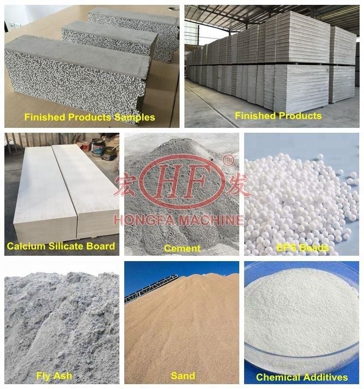 Wall Panel Machine Wall Block Production Line Wall Sheet EPS Light Weight Brick Production Line Plastic EPS Sandwich Panels Making Machine