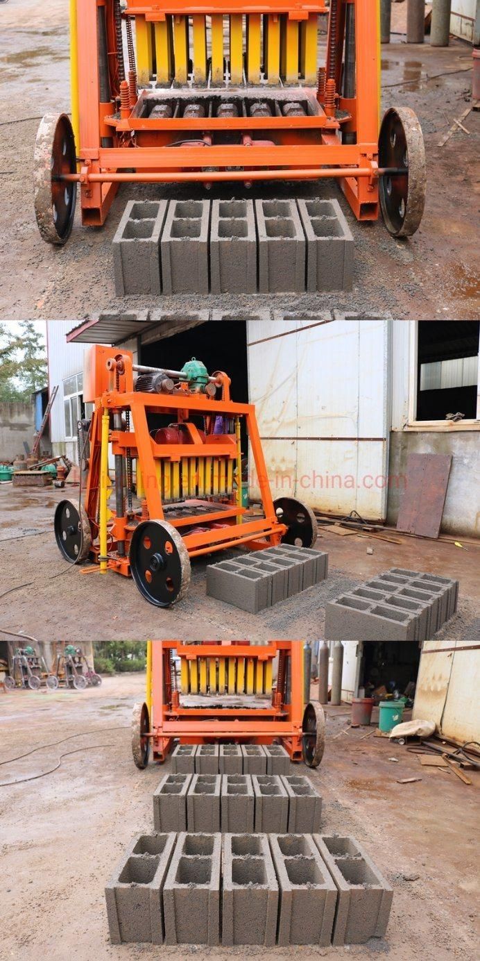 Factory Price Qmy4-45 Easy Move Concrete Cement Hollow Soild Pavement Block Making Machine for Construction Materials
