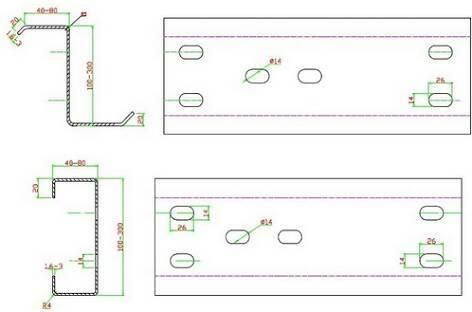 PLC Control Steel Frame Roll Forming Machine / C Purlin Cold Roll Forming Machinery