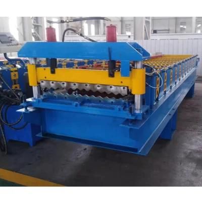 Top Sale Roof Steel Corrugated Tile Roll Forming Machine Roofing Corrugated Machinery PLC Control with Hydraulic Cutter
