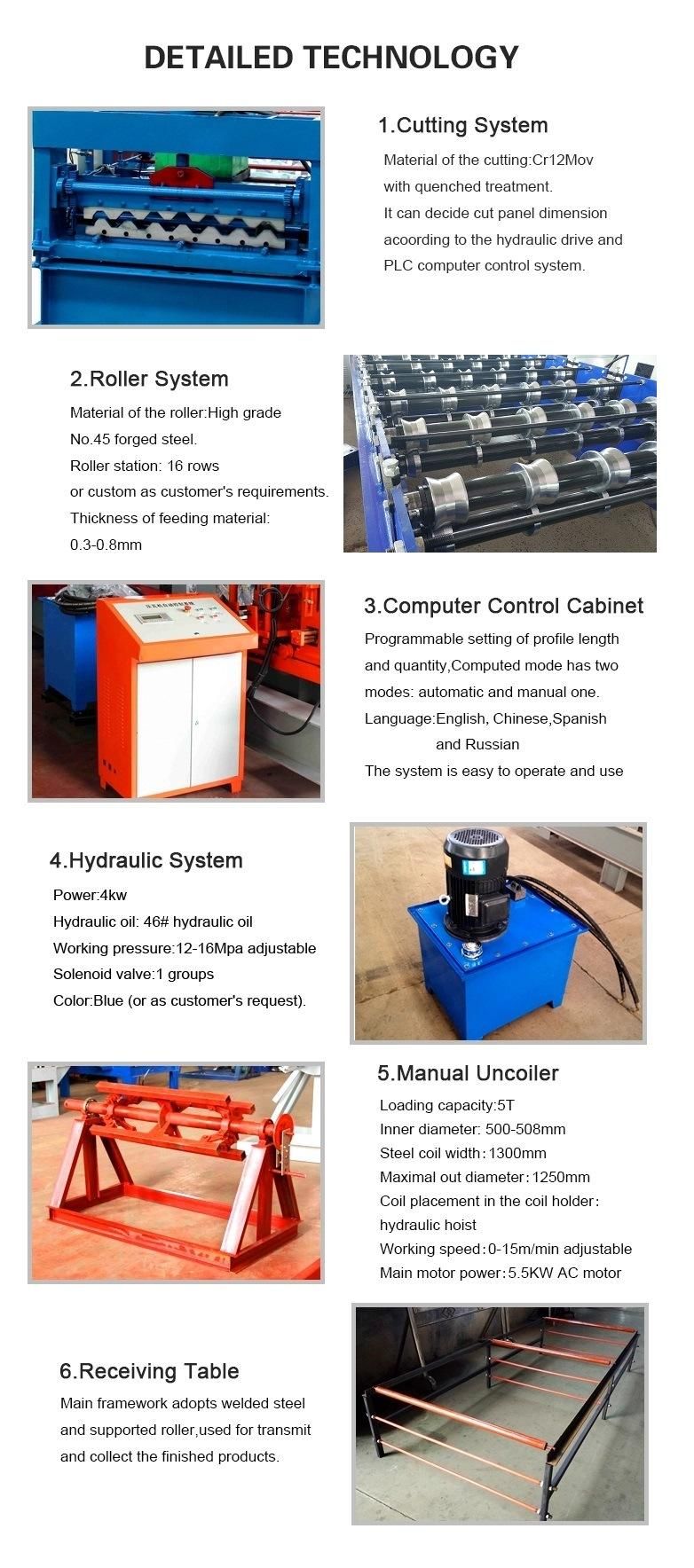 Metal Color Aluminum Corrugated Roofing Sheet Roll Forming Machine
