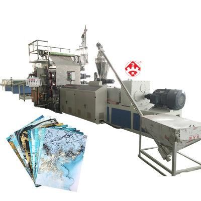 Artificial Marble Sheet PVC Making Machine UV Lamination PVC Marble Sheet Production Line