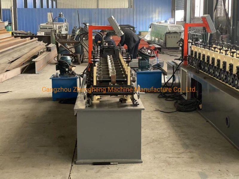 Embossing Wall Angle Profile Roll Forming Machine with None Stop Cutting