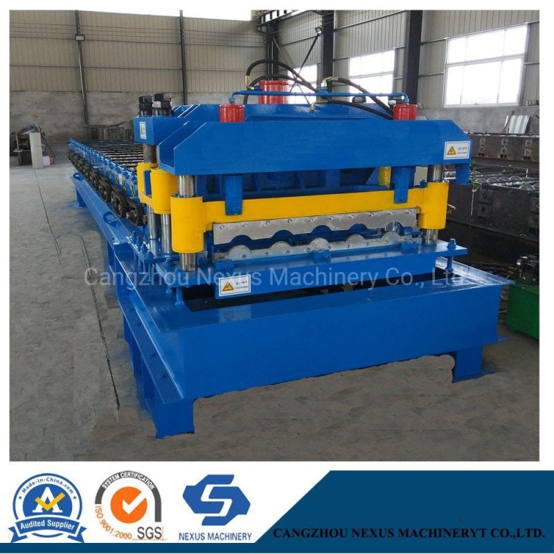 Color Coated Glazed Tile Roll Forming Machine with 5 Ton Capacity Hydraulic Decoiler